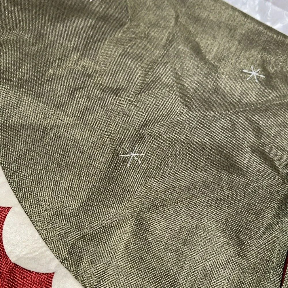 Red and Green Snowman Tree SKirt